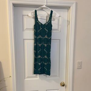 Free People Teal Mini Dress